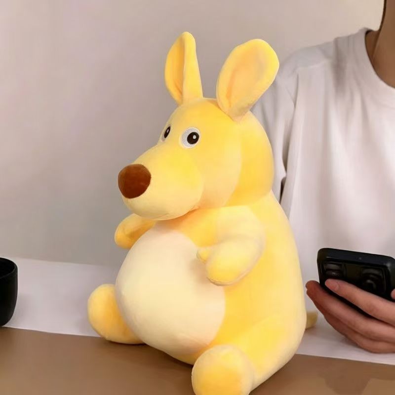 奶黄袋鼠毛绒公仔